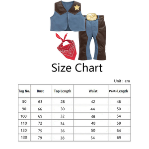 Kids Cowboy Clothing for Boys Cosplay Costumes Birthday Party Christmas Halloween Dress up Gift