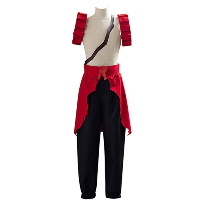 Kirishima Eijiro Cosplay Costume Red Combat Suit Retro Pirate Pants with Accessories