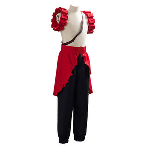 Kirishima Eijiro Cosplay Costume Red Combat Suit Retro Pirate Pants with Accessories