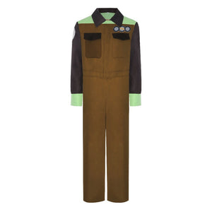 Loki Dr. OB Cosplay Costume Khaki Colored Work Suit Jumpsuit Shirt Collar Halloween Uniform