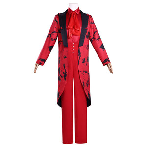 Male Addams Gloom Cosplay Costume Red Uniform Performance Outfits