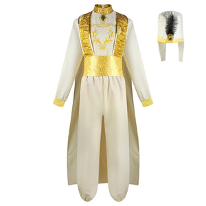 Men Arabian Prince Costume Uniform Aladdin Fairy Tale Cosplay Suits Halloween Outfits