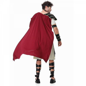 Men Spartan Warrior Costume Ancient Greek Roman Gladiator Soldier Retro Toga Robe Clothing for Halloween