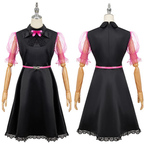 Monster High Draculaura Cosplay Costume Black Dress with Lace and Belt Carnival Party Set