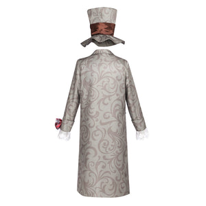 Adult Men Long Suit Jacket with Hat Halloween Christmas Set Retro Printed Jacket Outfit