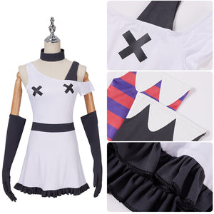 Movie Hazbin Hotel Vaggie Cosplay Costume Women Dress Suit Halloween Carnival Outfit