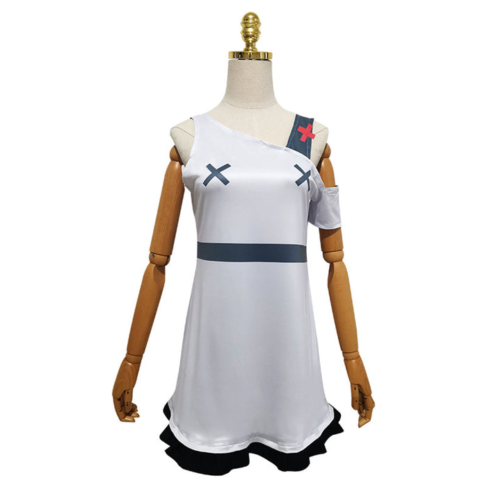 Anime Hazbin Hotel Vaggie Cosplay Costume White Summer Loose Camisole Skirt For Breathability