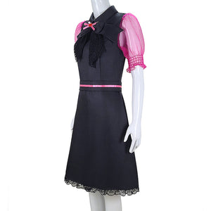 Monster High Draculaura Cosplay Costume Black Bow Dress With Summer Ventilation