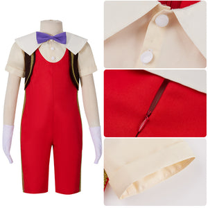 Disney Movie Pinocchio Cosplay Costume Unisex Cute Children's Day Stage Performance Clothes