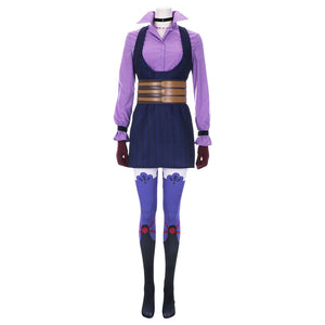 My Hero Academia Todoroki Shouto Cosplay Costume Women Purple School Uniform Suit Dress Halloween Outfit