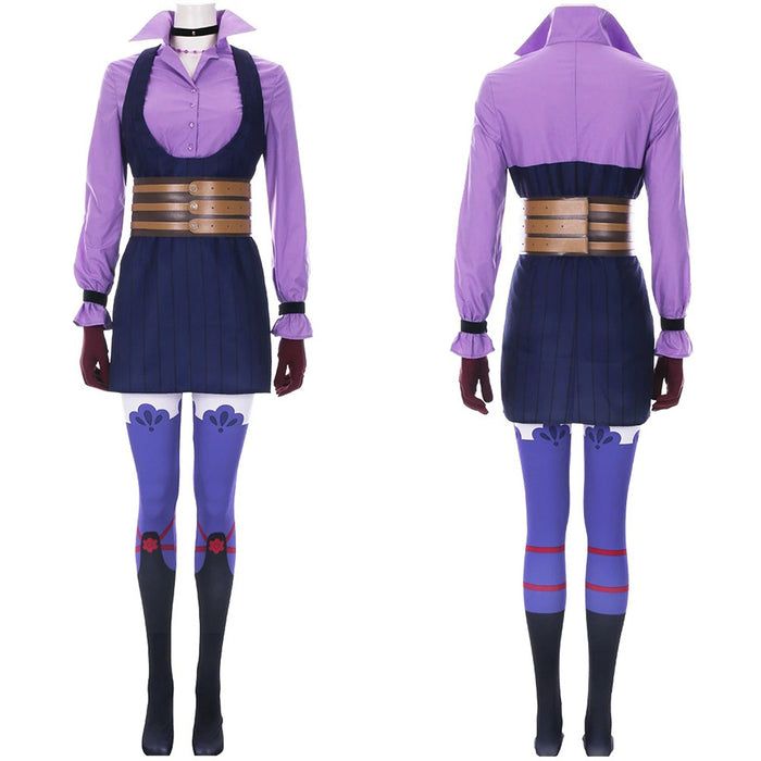 My Hero Academia Todoroki Shouto Cosplay Costume Women Purple School Uniform Suit Dress Halloween Outfit