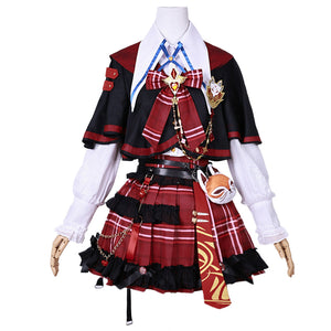 Game Naraka Bladepoint Tessa Cosplay Costume Red JK Uniform Set Halloween Clothing