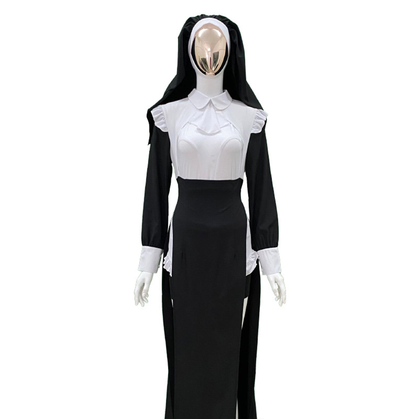 Nun Tight Sexy Cosplay Costume Medieval Victorian Gothic Halloween Set - Cosplayflying Nun Tight Sexy Cosplay Costume Medieval Victorian Gothic Halloween Set - Cosplayflying
