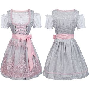 Cute Sexy Maid Outfit Bavarian German Beer Festival Cosplay Costume Court Skirt
