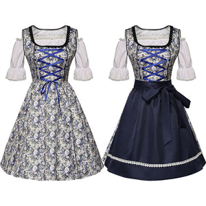 Maid Sexy Floral Dress Bavarian Germany Beer Festival Cosplay Costume Court Clothing