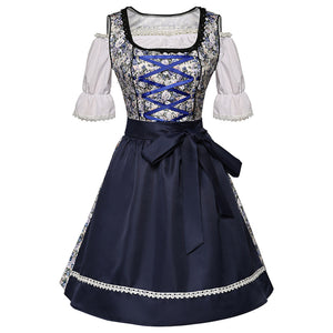 Maid Sexy Floral Dress Bavarian Germany Beer Festival Cosplay Costume Court Clothing