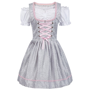 Cute Sexy Maid Outfit Bavarian German Beer Festival Cosplay Costume Court Skirt