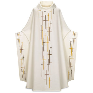 Priest Celebrant Chasuble Catholic Church Father Mass Vestments Retro Robe Cloak Coat