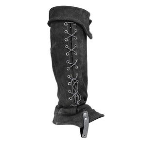 Retro Medieval Renaissance Shin Guards Leg Sets Ancient Roman Pirate Boots and Leather Leg Protectors