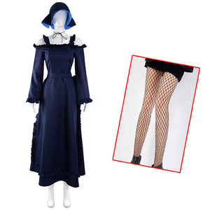 Anime The Duke of Death and His Maid Alice Cosplay Costume Complete Set of Black Dress