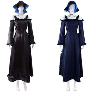 Anime The Duke of Death and His Maid Alice Cosplay Costume Complete Set of Black Dress