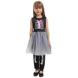 Skeleton Girl Performance Clothing Cosplay Costume Magician Halloween Party Uniform