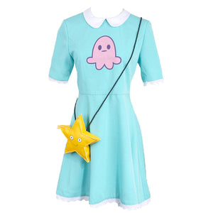 Star vs.the Forces of Evil Magic Princess Star Butterfly Women Kids Dress Cosplay Costume Socks Star Bag