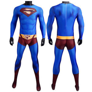 DC Film JLA Superman Man of Steel Clark Kent Jumpsuit Cosplay Costume