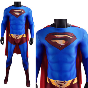 DC Film JLA Superman Man of Steel Clark Kent Jumpsuit Cosplay Costume