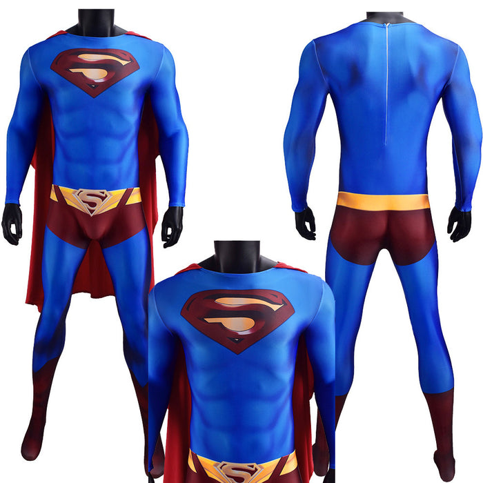 DC Film JLA Superman Man of Steel Clark Kent Jumpsuit Cosplay Costume