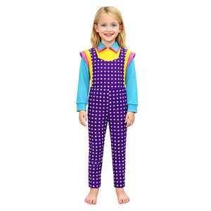 TV Series Kids Girls ST4 Holly Wheeler Cosplay Costume Polka Dot Jumpsuit