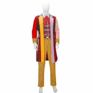TV Series Magical Dr. 6th The Doctor Cosplay Costume Men Suit Striped Set Halloween Clothing