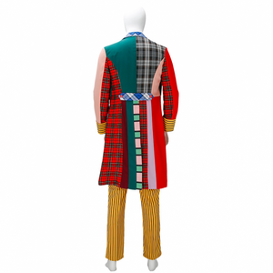 TV Series Magical Dr. 6th The Doctor Cosplay Costume Men Suit Striped Set Halloween Clothing