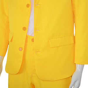 The Fall Guy Colt Seavers Cosplay Costumes Yellow Leather Suit Set Halloween Clothing