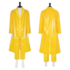 The Fall Guy Colt Seavers Cosplay Costumes Yellow Leather Suit Set Halloween Clothing