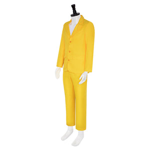 The Fall Guy Colt Seavers Cosplay Costumes Yellow Leather Suit Set Halloween Clothing