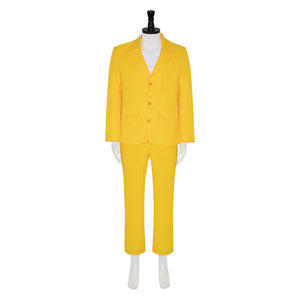 The Fall Guy Colt Seavers Cosplay Costumes Yellow Leather Suit Set Halloween Clothing