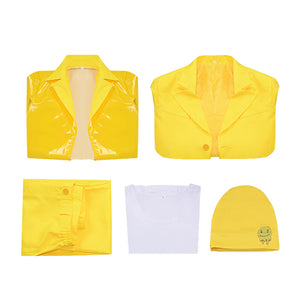 The Fall Guy Colt Seavers Cosplay Costumes Yellow Leather Suit Set Halloween Clothing