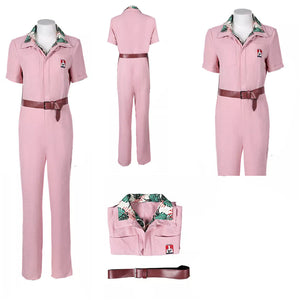 The Fall Guy Jody Moreno Cosplay Costume Pink Jumpsuit Printing Set Halloween Clothing