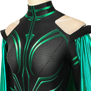 Thor 3 Ragnarok Trailer Hela Cosplay Costume Women Jumpsuit Halloween Uniform