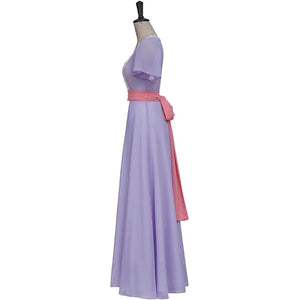 Titanic Rose Cosplay Costume Purple Elegant Long Skirt Stage Performance Clothing