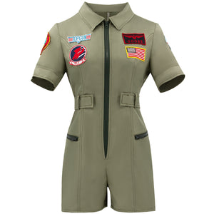 Top Gun Maverick Stewardess Cosplay Costume Pilot Flight Attendant Uniform Jumpsuit