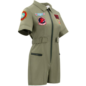 Top Gun Maverick Stewardess Cosplay Costume Pilot Flight Attendant Uniform Jumpsuit