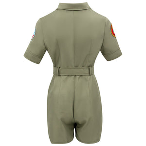 Top Gun Maverick Stewardess Cosplay Costume Pilot Flight Attendant Uniform Jumpsuit