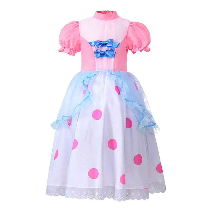 Toy Story Bo Peep Cosplay Costume Anime cartoon Pink Polka Dot Princess Dress