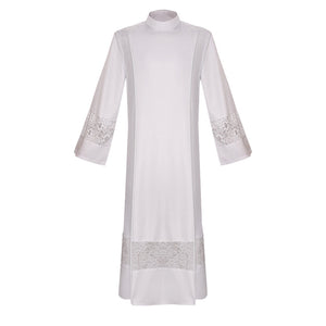 White Priest Robe Medieval Cospaly Costume Mission of the Church Father Sings Costume