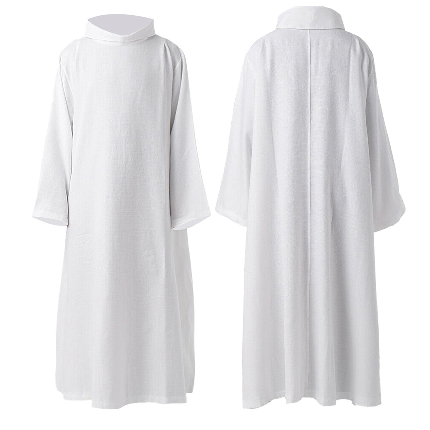 Preast Robe White Priest Robe Medieval Cospaly Costume Renaissance Church Godfather ...