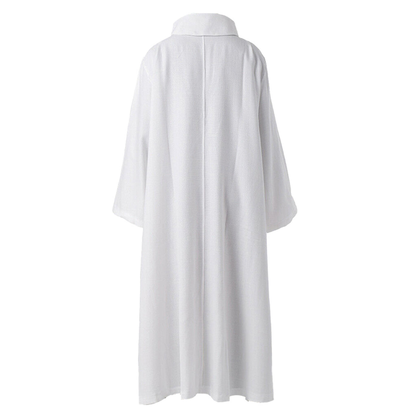 White Priest Robe Medieval Cospaly Costume Renaissance Church Godfather ...