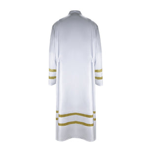 White Priest Robe Medieval Cospaly Costume Mission of the Church Father Sings Costume