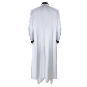 White Priest Robe Medieval Cospaly Costume Mission of the Church Father Sings Costume